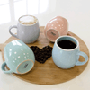 Set of 4 Stoneware 480ml Snug Mugs Ice Cream Coffee Pastel Pink Blue Lilac Mint