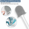 Silicone Toilet Brush with Toilet Brush Holder Set Wall-Mounted Cleaning Brush