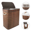 Bamboo Laundry Hamper Basket Home Wood Washing Clothes Storage Bin Stand Large