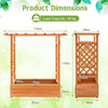 Raised Garden Bed Planter Box w/ Side & Top Trellis for Vine Climbing Plants