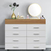 Large White Chest Of Drawers Wooden Bedside 8 Drawer Cabinet Bedroom Furniture