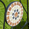 Bistro Table Set Brown Beige Mosaic 2 Chairs Outdoor Furniture Garden Furniture
