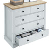 Carden Bedroom Chest of Drawers 5 Drawer Storage Cabinet White & Oak Furniture