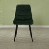 Set of 2 Velvet Dining Chairs Soft Padded Seat Metal Legs Modern Office Kitchen