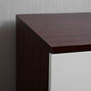 Drawer Chest 4 Drawers High Gloss Storage Bedroom Furniture White & Walnut