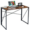 Folding Computer Desk Office Desk Wooden Foldable Study Table Laptop Home Office