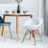 Faux Leather Dining Lounge Living Room Office Chair with Solid Wood Leg
