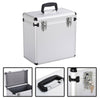12" Vinyl Record Storage Box Case Flight DJ Stackable Case Silver Holds UK