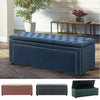 Velvet Ottoman Stool Chest Sturdy Book Toy Storage Box Window Seat Hallway Chair