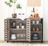 Industrial Storage Sideboard Rustic Grey Cabinet Vintage Hallway Console Table