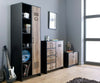 Industrial Style Bedroom Storage Furniture Black Wardrobe Bedside Cabinet Drawer