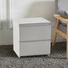 Modern Bedside Table Cabinet with 2 Drawers Nightstand Bedroom White Black NEW