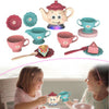 Kids Tea Set Role Play Children Tea Pot Pretend Play Party Toy with Sound &Light