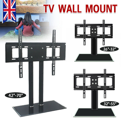 Universal 26-70 inch TV Stand Bracket Desk Top Monitor Table Mount Plasma LED TV