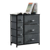 Dark Grey Fabric Cabinet 7 Drawers Bedside Table Standing Storage Unit  Gift