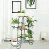 Large 42 inch Tall Corner Metal Plant Stand In/Outdoor Garden Flower Pots Stand