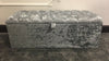 LARGE SLATE GREY CRUSHED VELVET OTTOMAN, TOYS STORAGE FOOTSTOOL, BLANKET BOX.