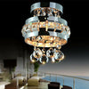 Modern LED Crystal Ceiling Hallway Light Lamp Fitting Pendant Chandelier Chrome