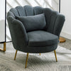 Scallop Back Armchair Lotus Petal Tub Seat Lounge Occasional Accent Sofa Chair