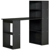 Space Saving Computer Desk Workstation with Shelves Storage Combo Bookcase Table