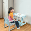 2-IN-1 Kids Table and Chair Set Adjustable Drawing Board Children Study Desk