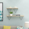 2Pcs Durable Hairpin Industrial Wall Shelf Support Bracket Metal Prism Mount UK