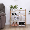 4 Tier Bamboo Shoe Footwear Rack Stand Shelf Organiser Wooden Storage Shelves