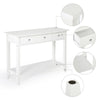 Mondeer White Console Table 2/3 Drawers Wooden Shelf Hallway Storage Side Desk