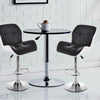 2X Bar Stools Leather Swivel Gas Lift Rest Chair Home Kitchen Pub Breakfast Seat