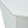 Classic Corner Dressing Table Stool Set White Makeup Desk Vanity Mirror 5 Drawer
