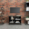 Black Small Modern TV Cabinet Media Shelf Storage Shelves Stand Unit Metal Legs