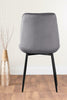 2x Pesaro Black Leg Modern Velvet Dining Chairs - Returned