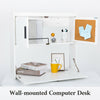 Folding Drop Leaf Computer Desk Wall Mounted Table Workstation Tack Board Shelf