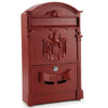 LARGE VINTAGE OUTDOOR LOCKABLE LETTER POST BOX MAILBOX WALL MOUNTED SECURE MAIL