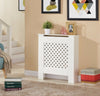 Radiator Cover Wall Cabinet MDF Wood Furniture Criss Cross White Grey Modern