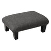 Footstool Fabric Linen Ottoman Bench Seat Foot Rest Stool House Chair Dark Grey