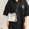 Women Transparent PVC Clear Pearl Jelly Bag Tote Casual Handbag Messenger Bag UK