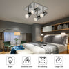 Metal 4 Way Adjustable LED Ceiling Light Spotlight Fitting Kitchen Bar Lighting