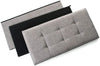 Ottoman Storage Box Large Folding Seat Bedroom Living Room Grey Black Beige