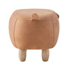 Faux Suede Pippy Animal Shaped Foot Stool Kids Seat Upholstered Wood Legs Toy UK