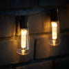 LED Solar Powered Vintage Edison Bulb String Lights Garden Outdoor Fairy Summer