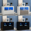 Modern TV Unit Stand Cabinet High Gloss Doors Sideboard Living Room LED Light