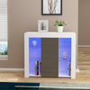 Modern Cabinet Cupboard sideboard TV Unit Brown & White with FREE RGB LED Lights