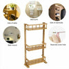 Bamboo Wooden Refrigerator Rack Wall Hanging Shelf Kitchen Storage Free Standing