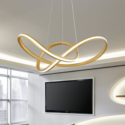 Modern LED Ceiling Light 50/70cm Circle Pendant Lamp Adjustable Chandelier Light