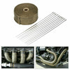 10m Titanium Exhaust Heat Wrap Manifold Downpipe High Temp Bandage Tape Roll UK
