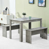 Dining Table 2 Bench Set Dinner Set Rectangular Kitchen Dining Room Restaurant