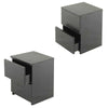 Black Chest of Drawers Bedside Table Side Corner Table Cabinet Drawers Bedroom