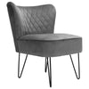 Velvet Fabric Scallop Back Chair Lounge Occasional Accent Sofa Armchair 5 Styles