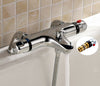 Chrome Thermostatic Bath Shower Mixer Tap Valve Deck Mounted Bathroom Filler